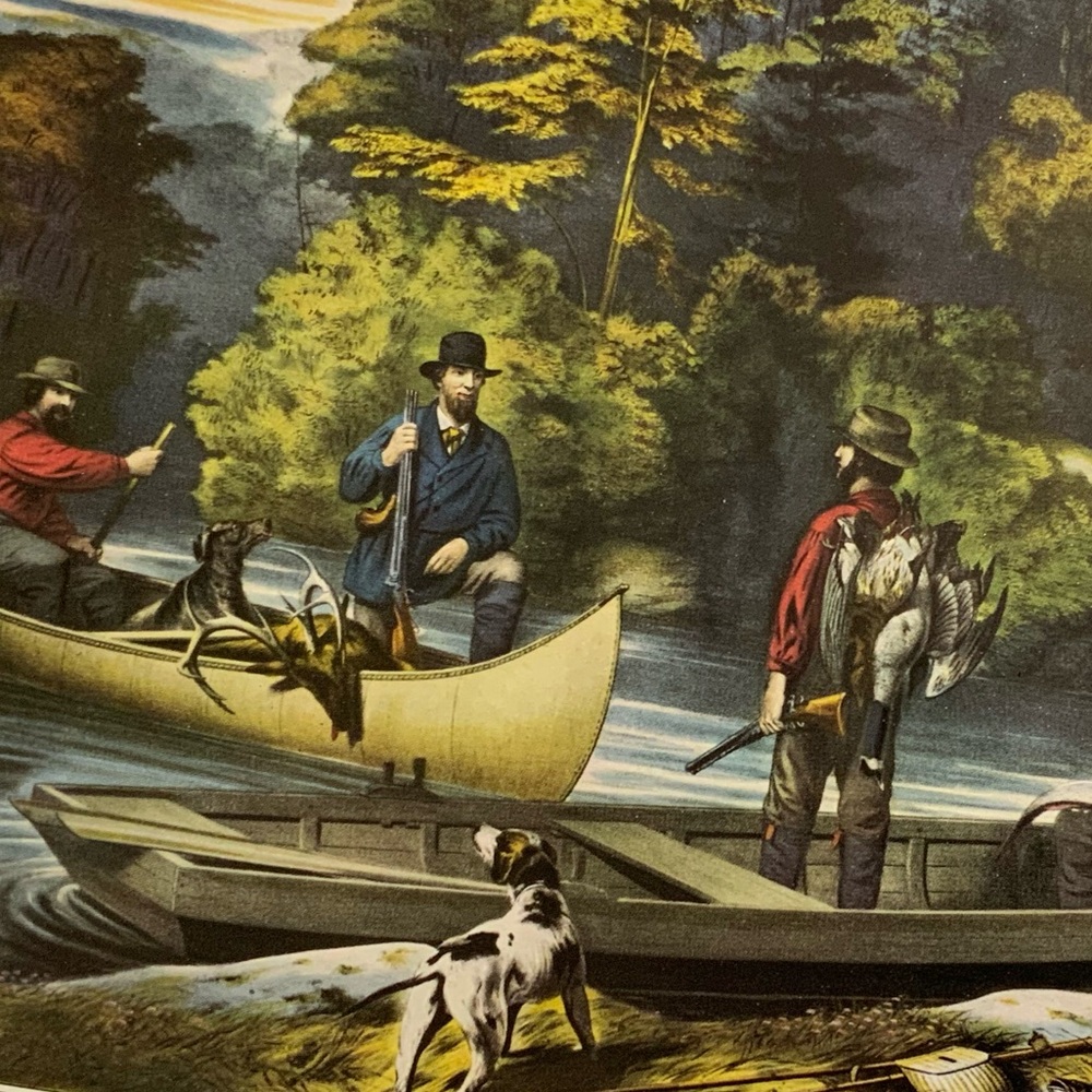 Life in the Woods Vtg Print
